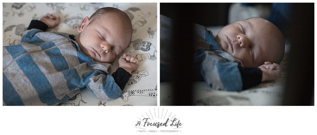 In home Lifestyle Newborn Session included in milestone package with A Focused Life Photography in Monroe, GA
