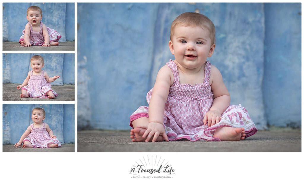 Old Town Conyers GA 6 month old infant milestone photo session | A Focused Life Photography