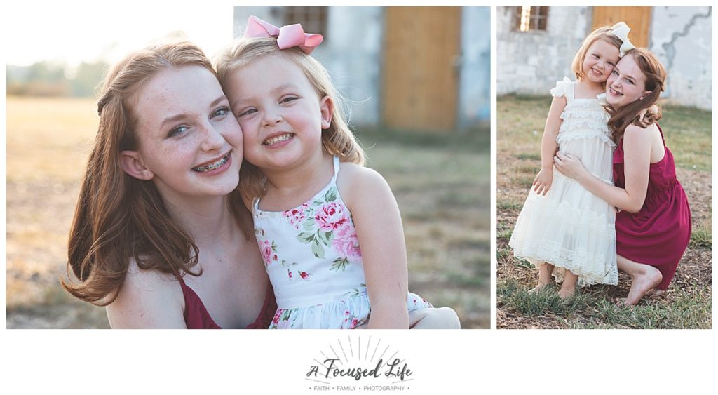 Sister Photo Session at Vaughters Barn at Arabia Mountain by A Focused Life Photography