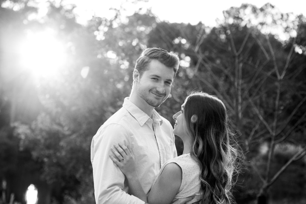 Black and White Engagement Session at Vines Garden in Loganville by A Focused Life Photography