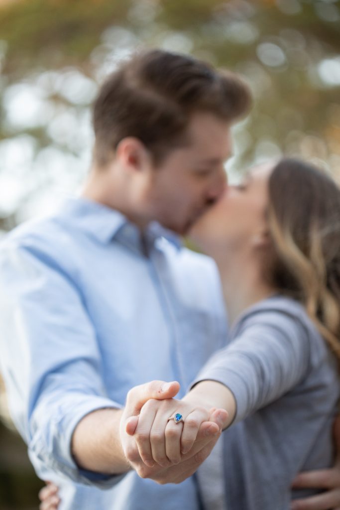 Sapphire Ring Engagement Session at Vines Garden in Loganville by A Focused Life Photography