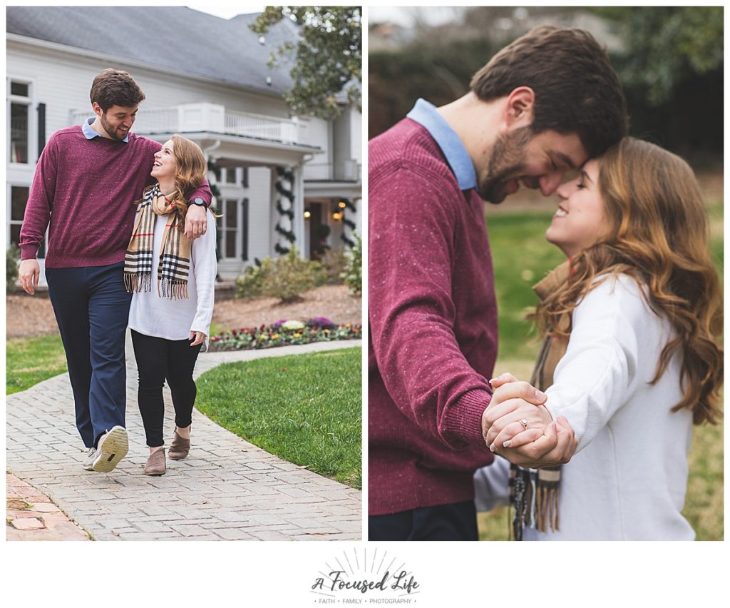 Engagement Session at the Carl House in Auburn GA by A Focused Life Photography