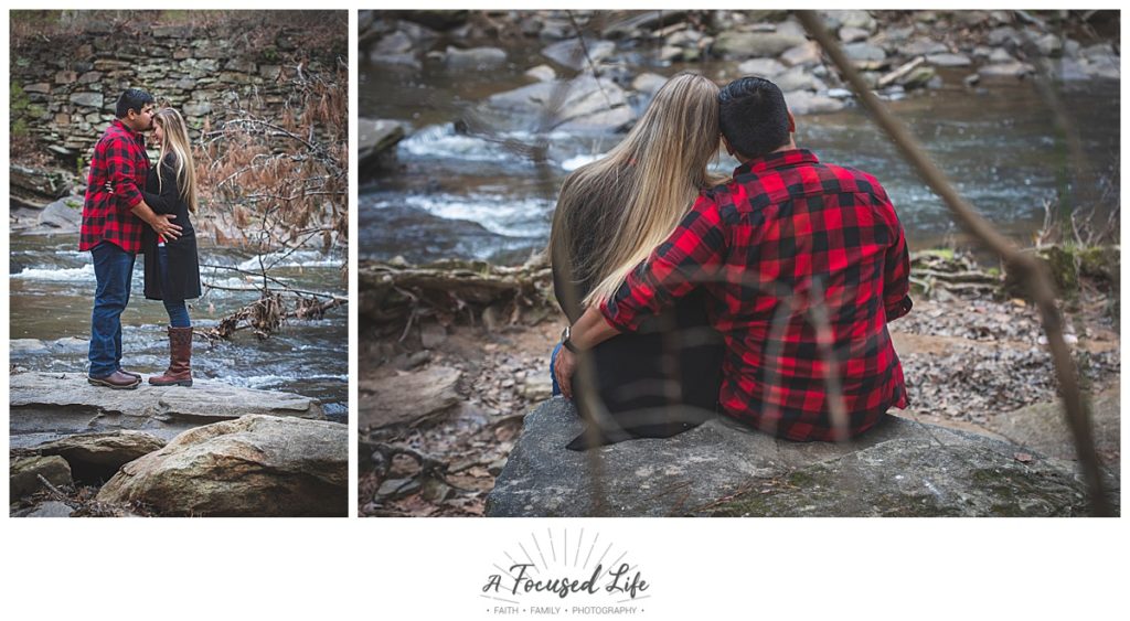Engagement Session at Sope Creek Paper Ruins in Marietta by Atlanta Photographer A Focused Life Photography in Monroe, GA