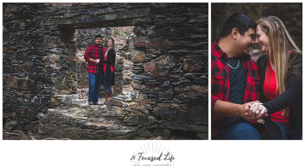 Engagement Session at Sope Creek Paper Ruins in Marietta by A Focused Life Photography in Monroe, GA
