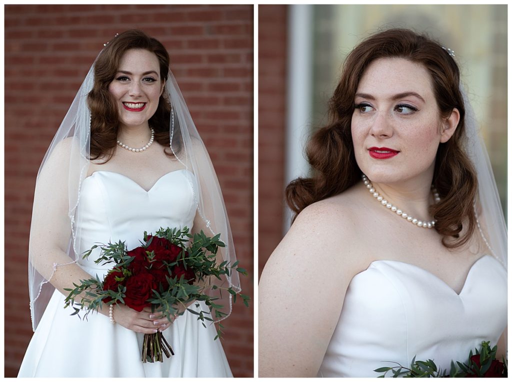 Bride In same posing photographed from two angles