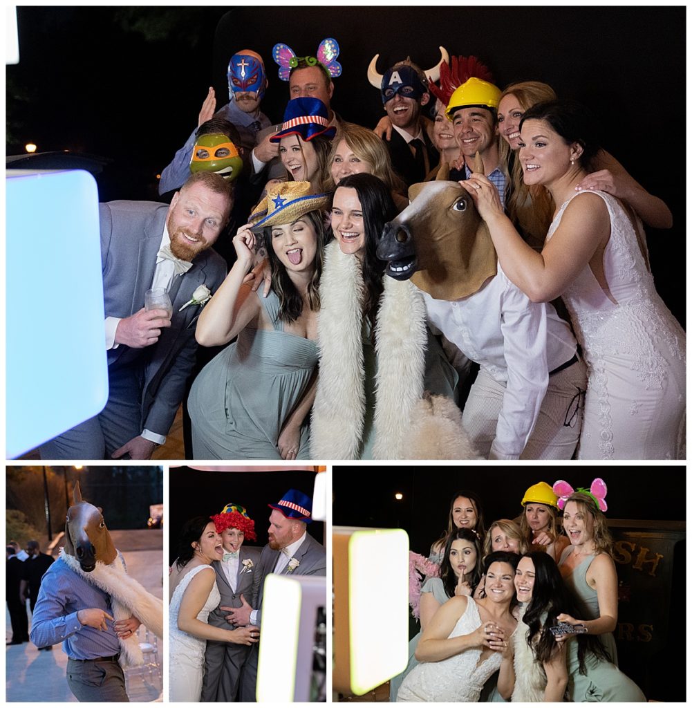 Bride and Groom in Photo Booth Rental