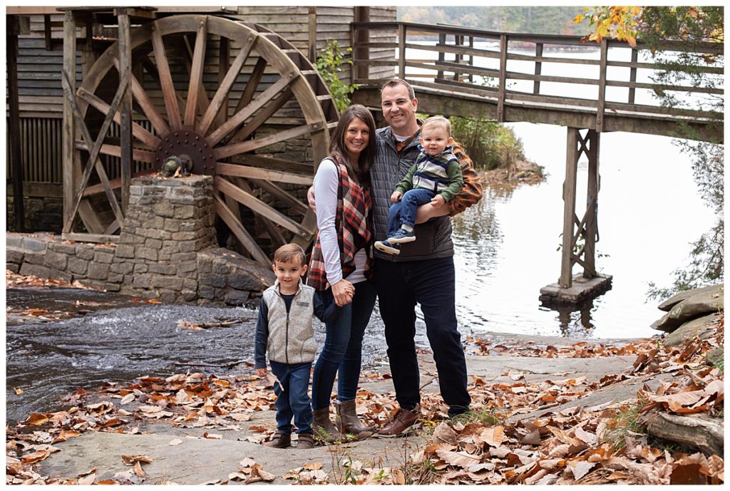 Fall family at Grist Mill in Stone Mountain Park by A Focused Life Photography