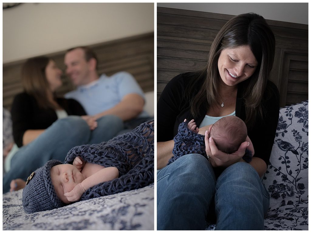 Lifestyle newborn session with A Focused Life Photography in Monroe, GA