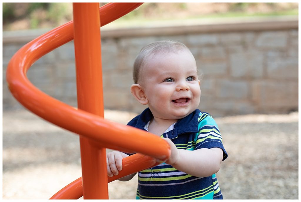 Playground 8 month old milestone session by A Focused Life Photography