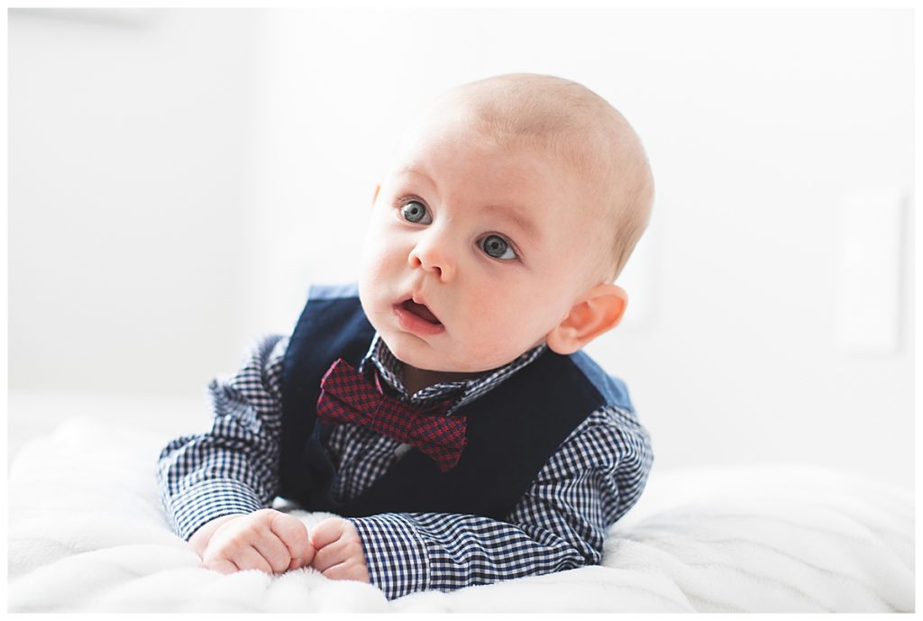 4 month old milestone session by A Focused Life Photography