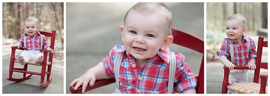 8 month old milestone session by A Focused Life Photography